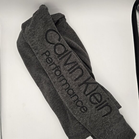 Calvin Klein Front Zip Hoodie Gray Athletic Jacket Sweater Size Medium - Picture 3 of 6